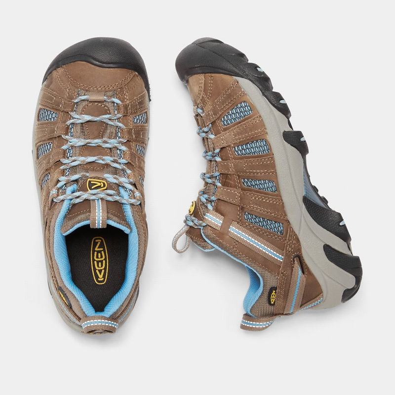 Zapatos Trekking Keen Voyageur Para Mujer Marrom/Azules - Zapatos Keen Mexico (741083-GTP)